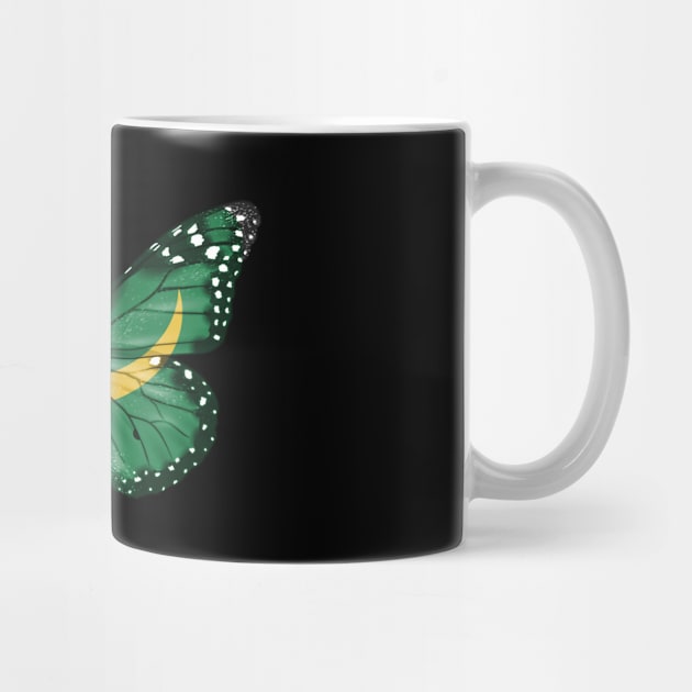 Mauritanian Flag  Butterfly - Gift for Mauritanian From Mauritania by Country Flags